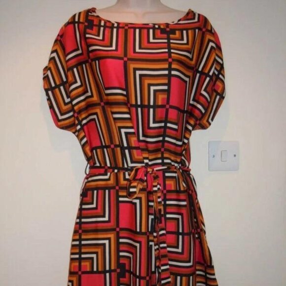 ATMOSPHERE FOR PRIMARK ABSTRACT DRESS US 8 NWT - Picture 1 of 2